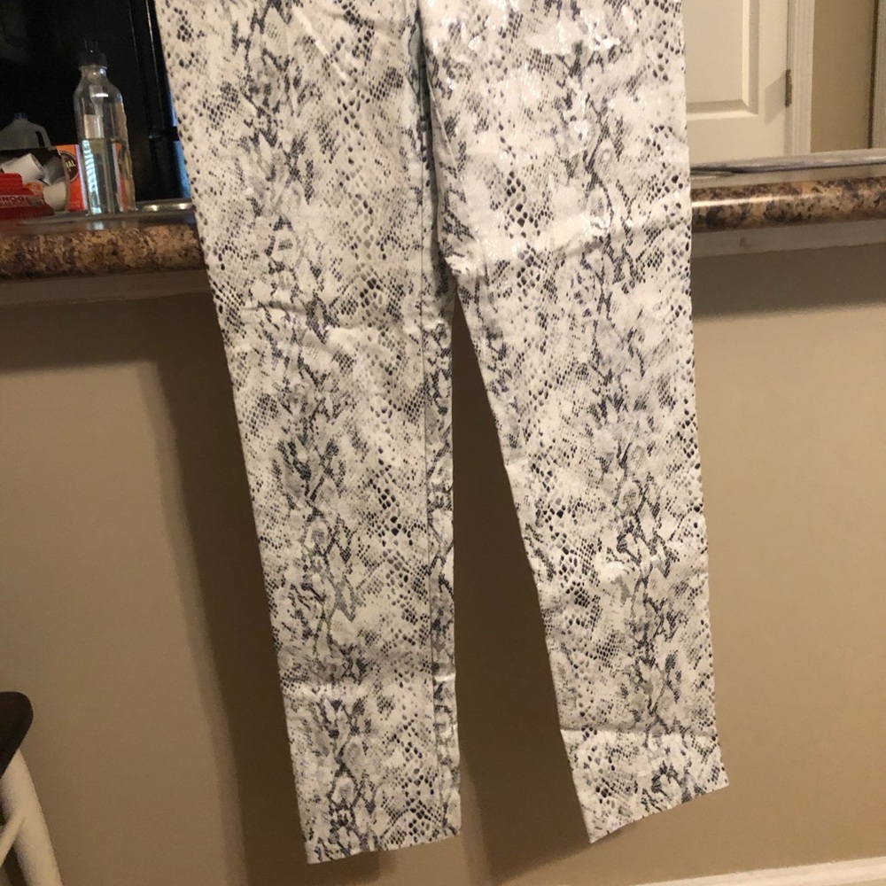 Snakeskin pull on pants